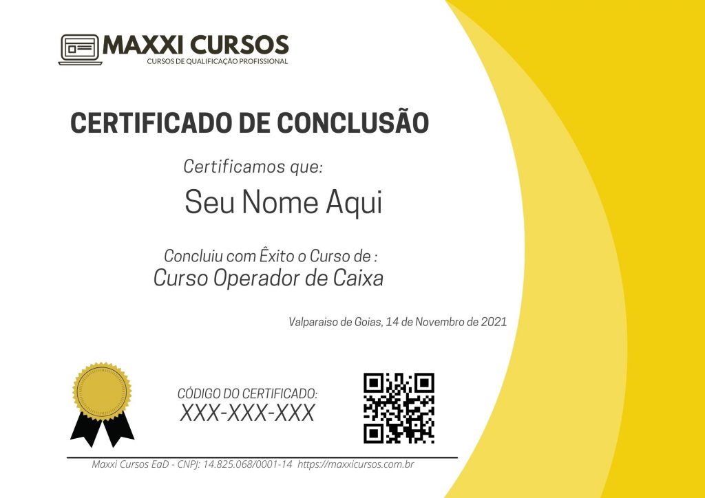 Curso Operador de Caixa Grátis