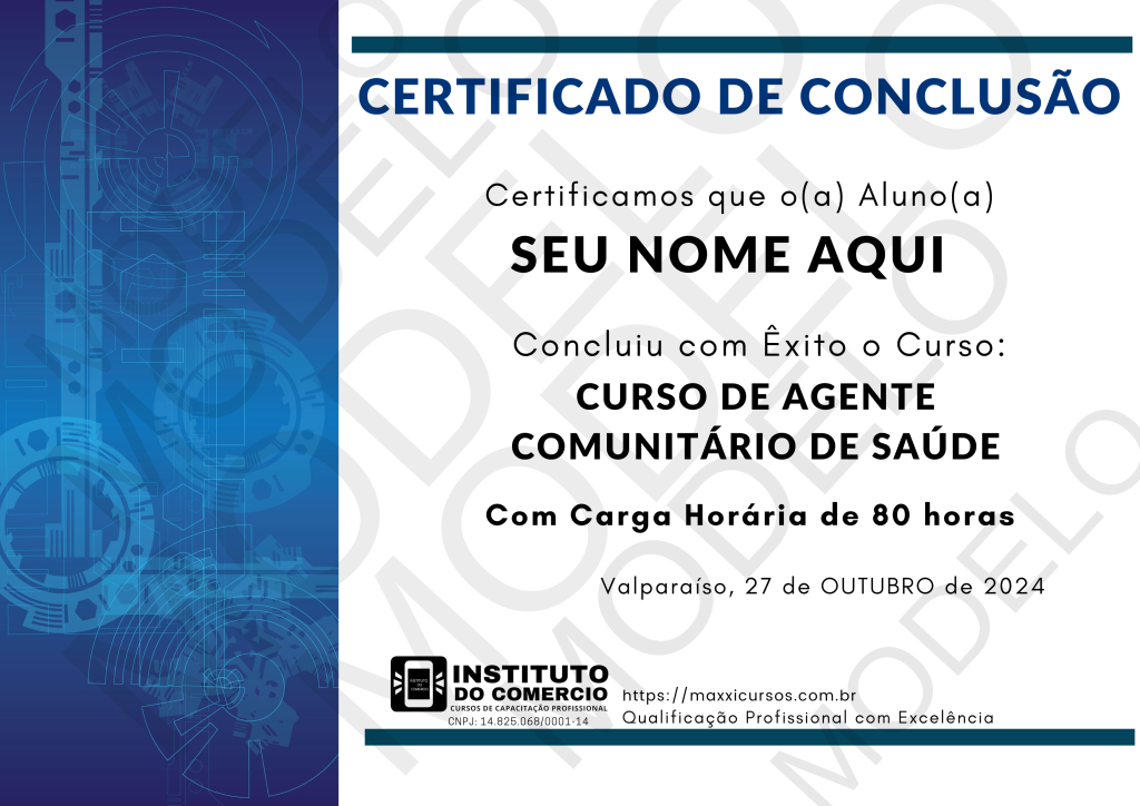 CERTIFICADO curso de Agente Comunitário de Saúde