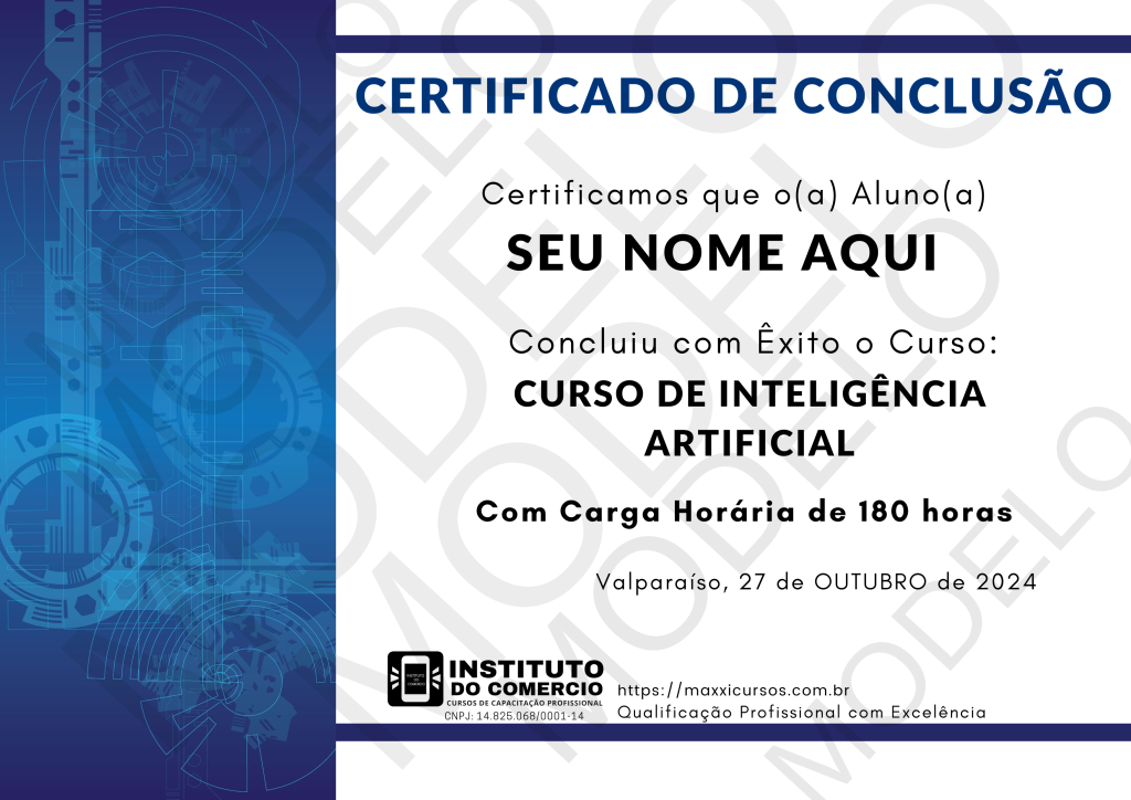 CERTIFICADO curso de Inteligência artificial